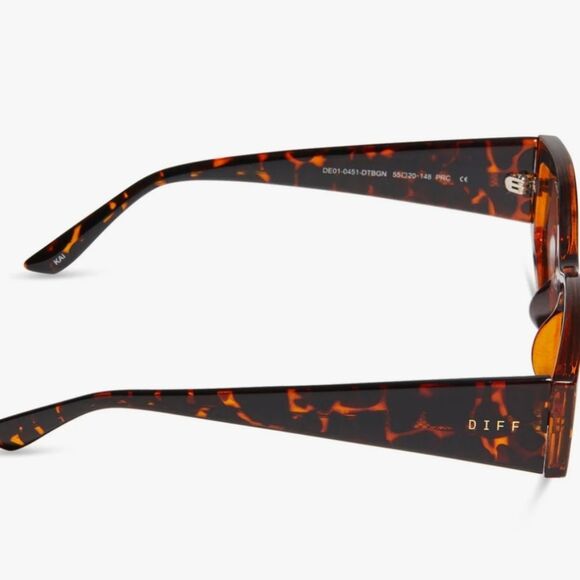Diff Eyewear Kai Sunglasses- Dark Tortoise Brown Gradient - Picture 3 of 9